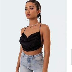 Edikted Jordyn Open Back Crop Top